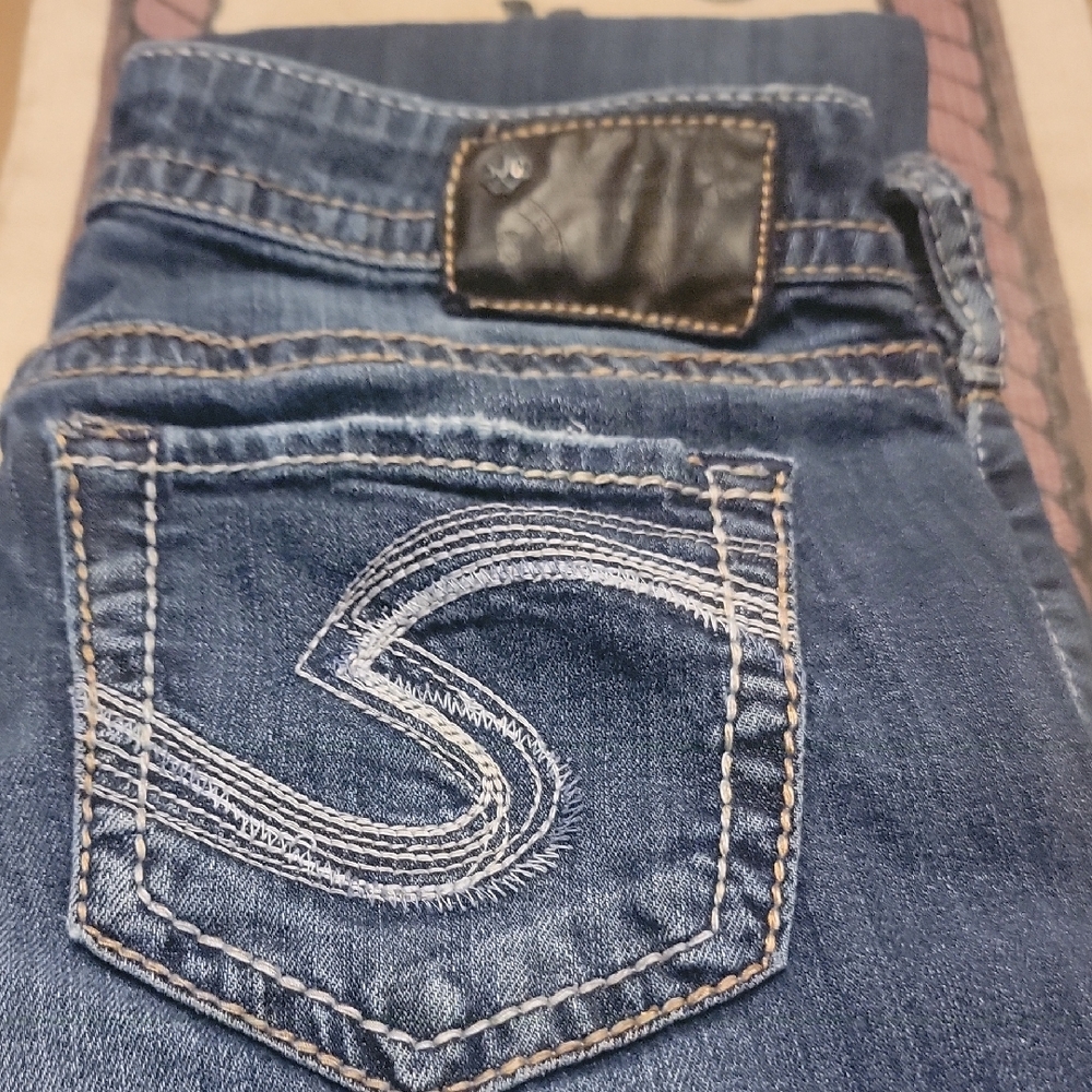 Silver Natsuki Jeans Blue Flare Wide Leg Denim